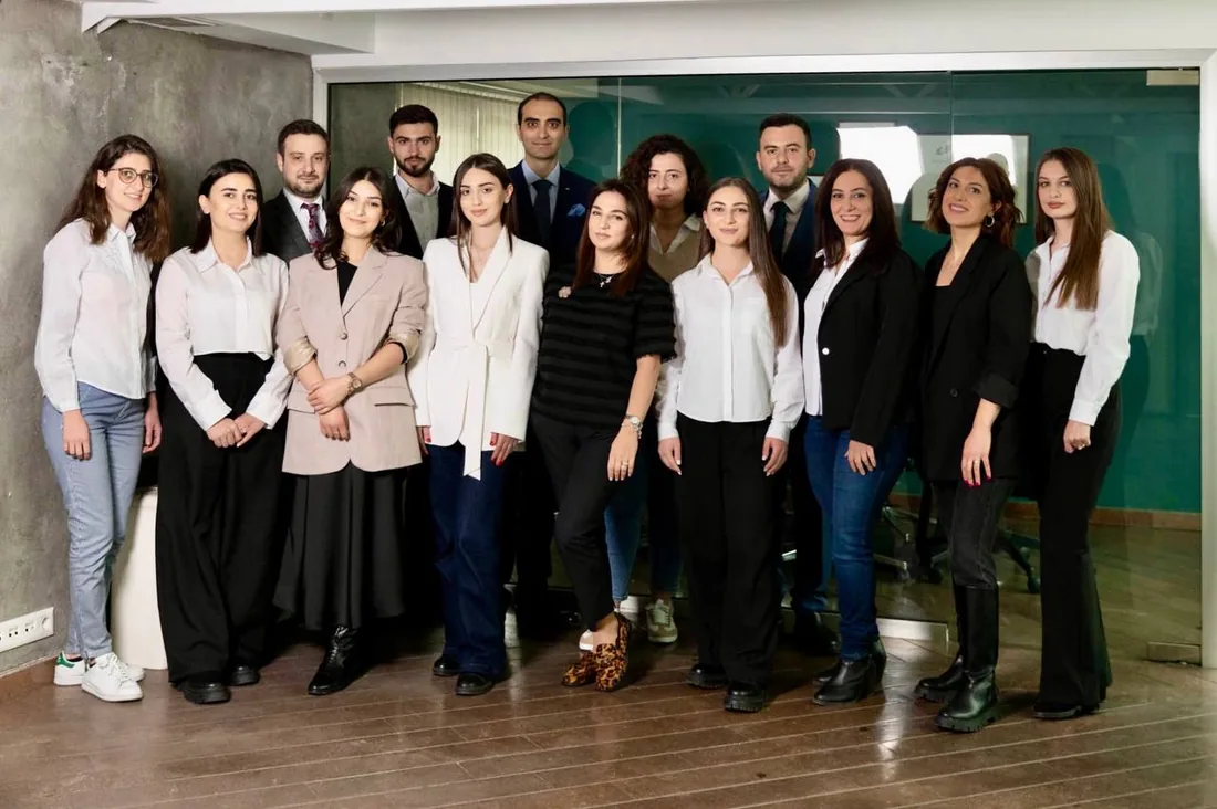 The Hundred MS team at the office