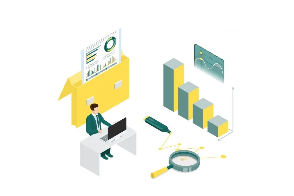 Infographic depicting NetSuite's Advanced Reporting Features in Financial Analysis